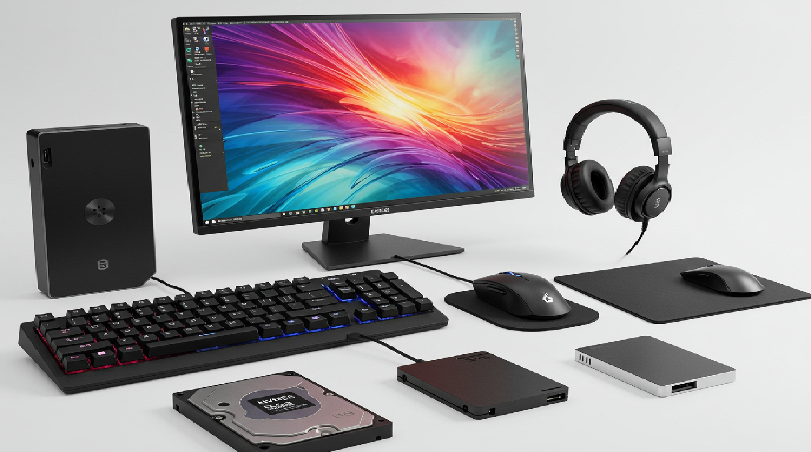 Computer hardware components diagram