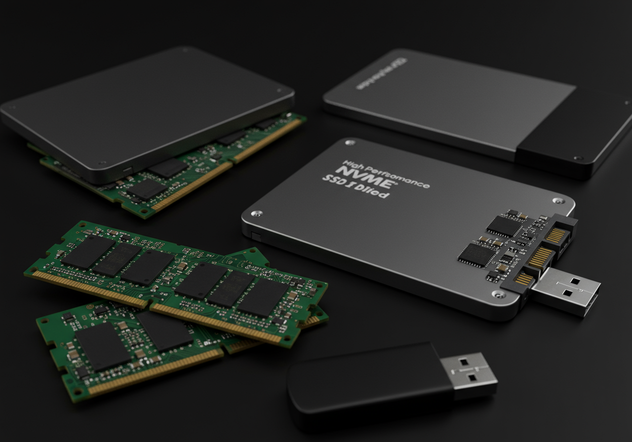 Primary vs Secondary storage comparison diagram