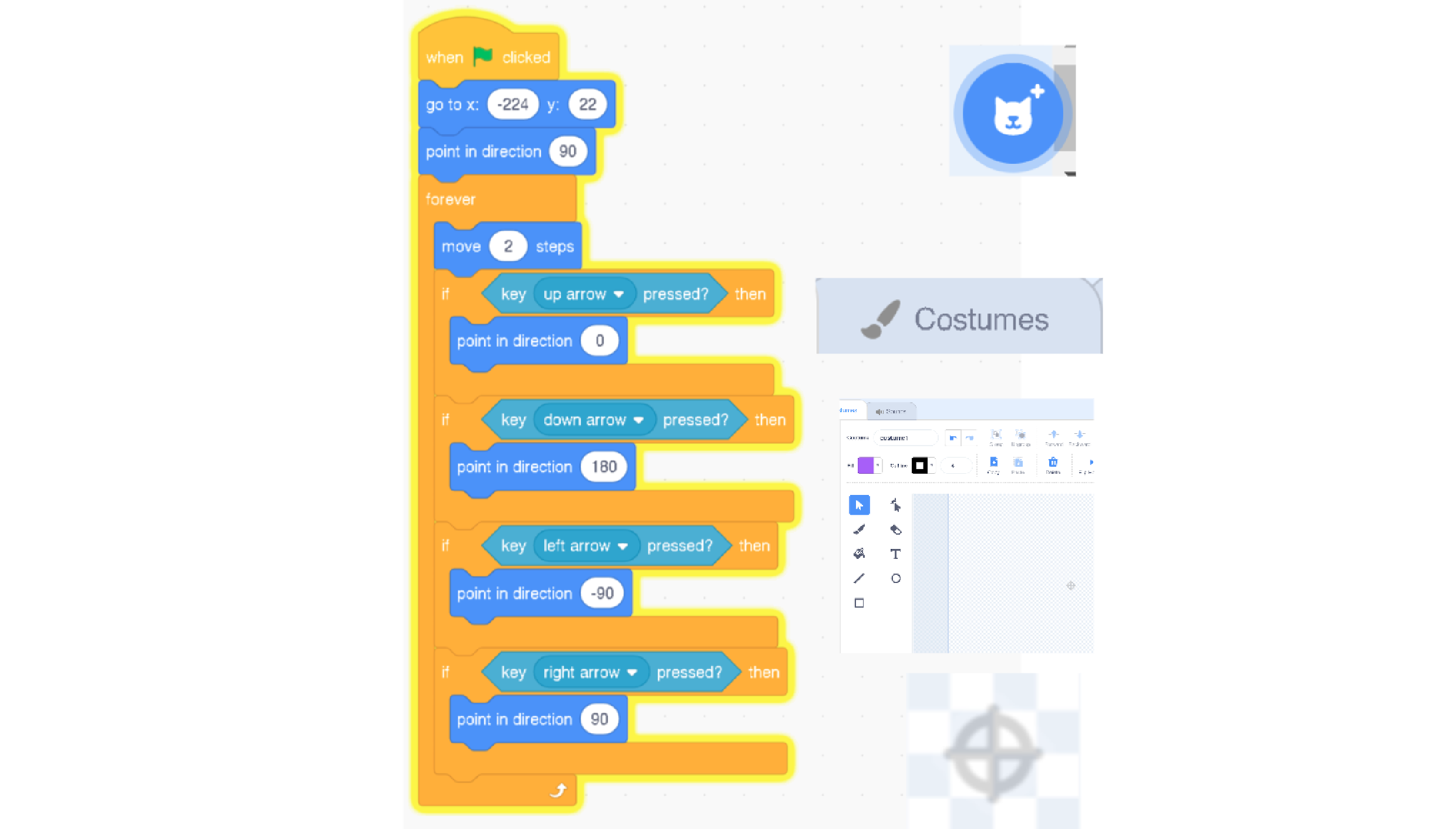 Movement code blocks